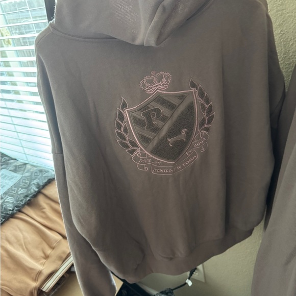 NWT SET Victoria’s Secret Ivy Campus Fleece full zip hoodie AND matching joggers - Picture 5 of 8